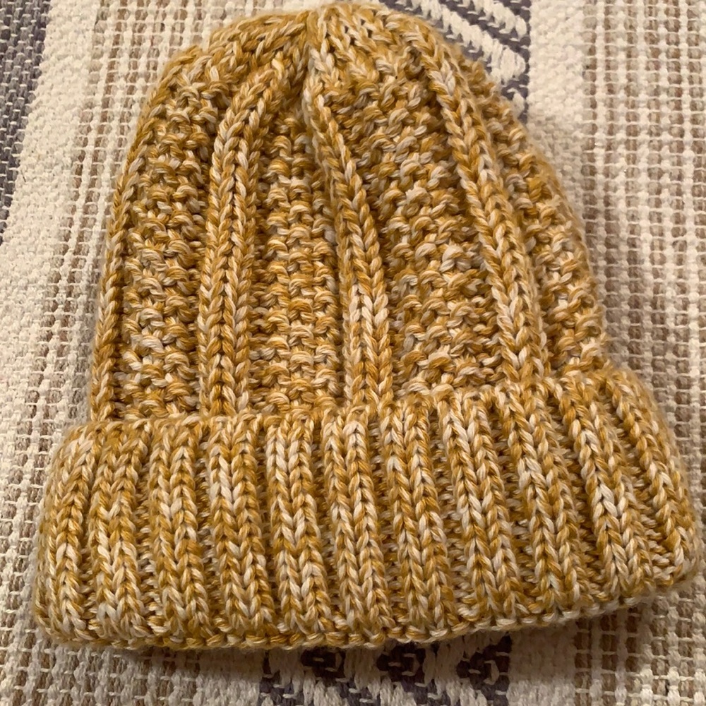 Fleece-Lined Yellow Knit Beanie